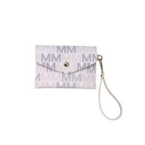 MKF Collections by Mia K Wristlet Purse, Tayla White, Vegan Leather